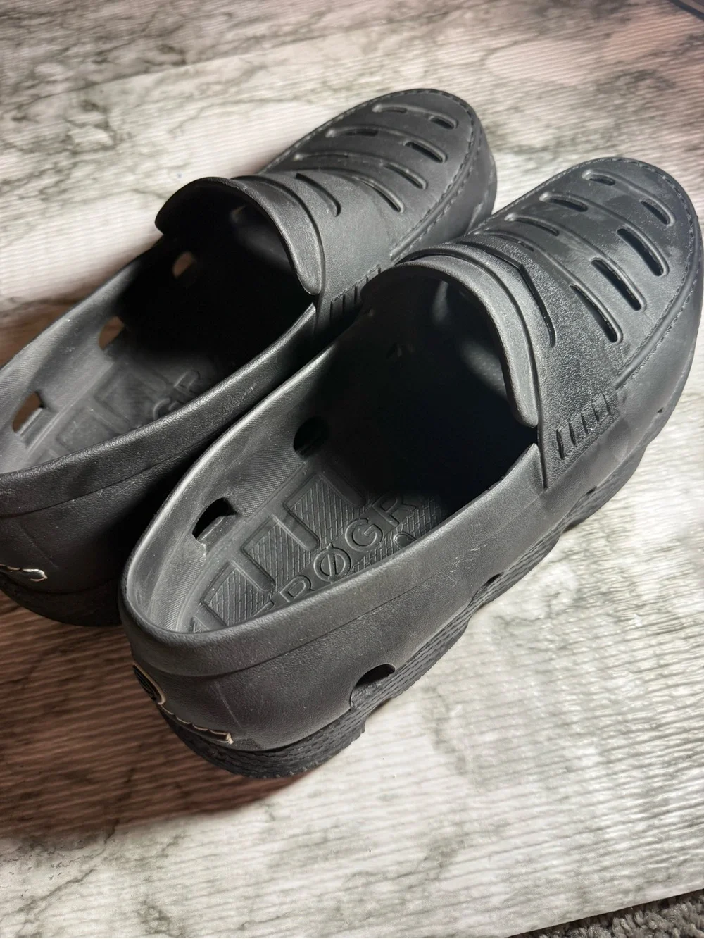 Cole Haan Mens ZeroGrand All-Day Loafers Black Lightweight Waterproof Size 12